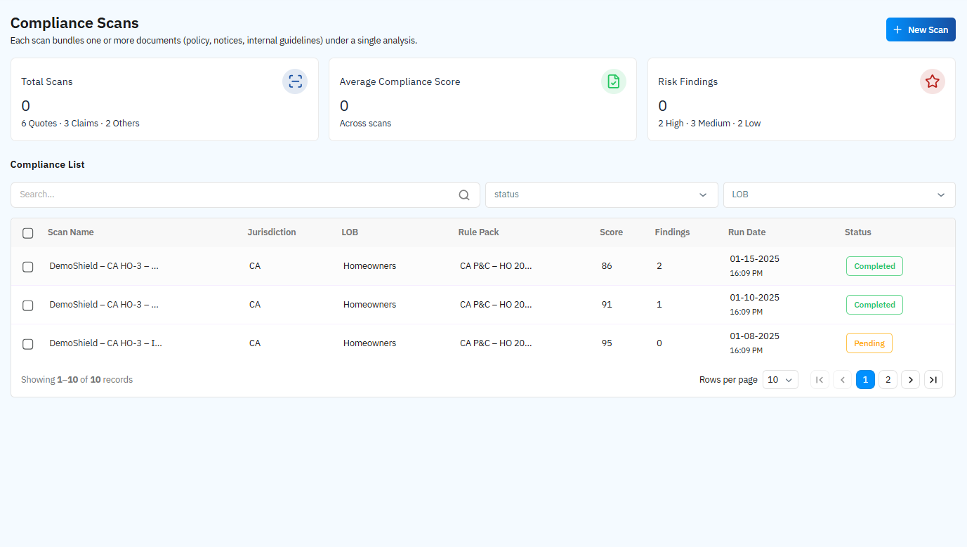 InsureAssist conversational workspace